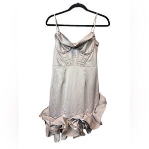 PRETTY LITTLE THING | NWT mauve ruffled dress size 4